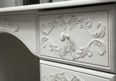 Туалетный стол Каролина вудлайн кремовый / сандал белый