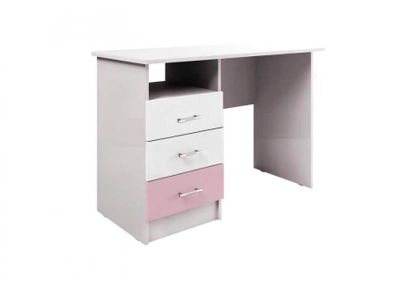Стол письменный Вега FASHION-1 белый / розовый