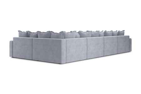 Диван п-образный тик-так Омега серый