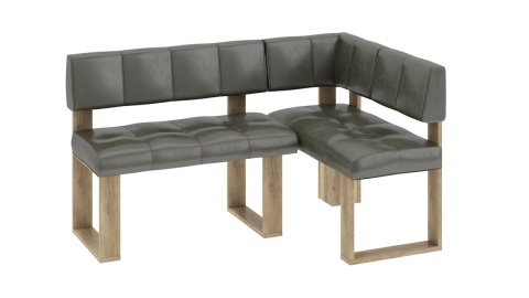 Кухонный уголок «Мадрид №1» Дуб Каньон Светлый/Ткань Richie Wenge