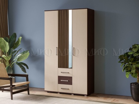 Шкаф 3-х Створчатый Бостон (Ш-1200 мм x В-2120 мм x Г-470 мм)/Разные Цвета