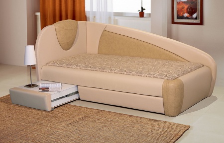 Тахта Угловая Лейла с Ящиком для Хранения и Матрасом/Разные Цвета 900 х 2000 мм