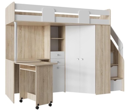 Кровать-Чердак Мийа (Д-2432хШ-1800хГ-645 мм)/Разные Цвета