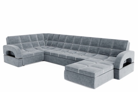 Диван Угловой Мадрид с Оттоманкой (Ш-3560 х Г-1800 х В-1000 мм)/Разные Цвета